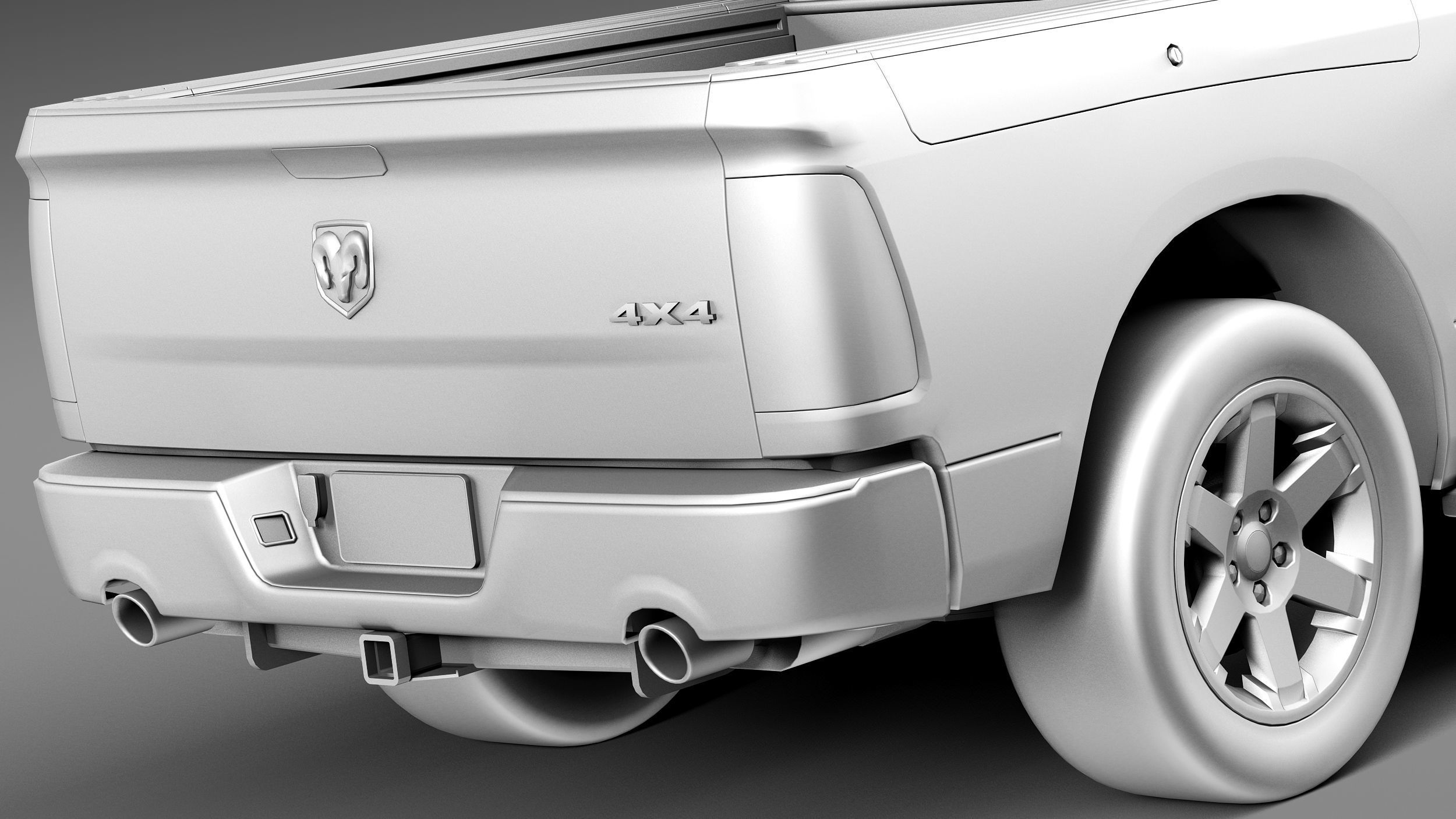 Dodge Ram HFE crew cab 3D model_11