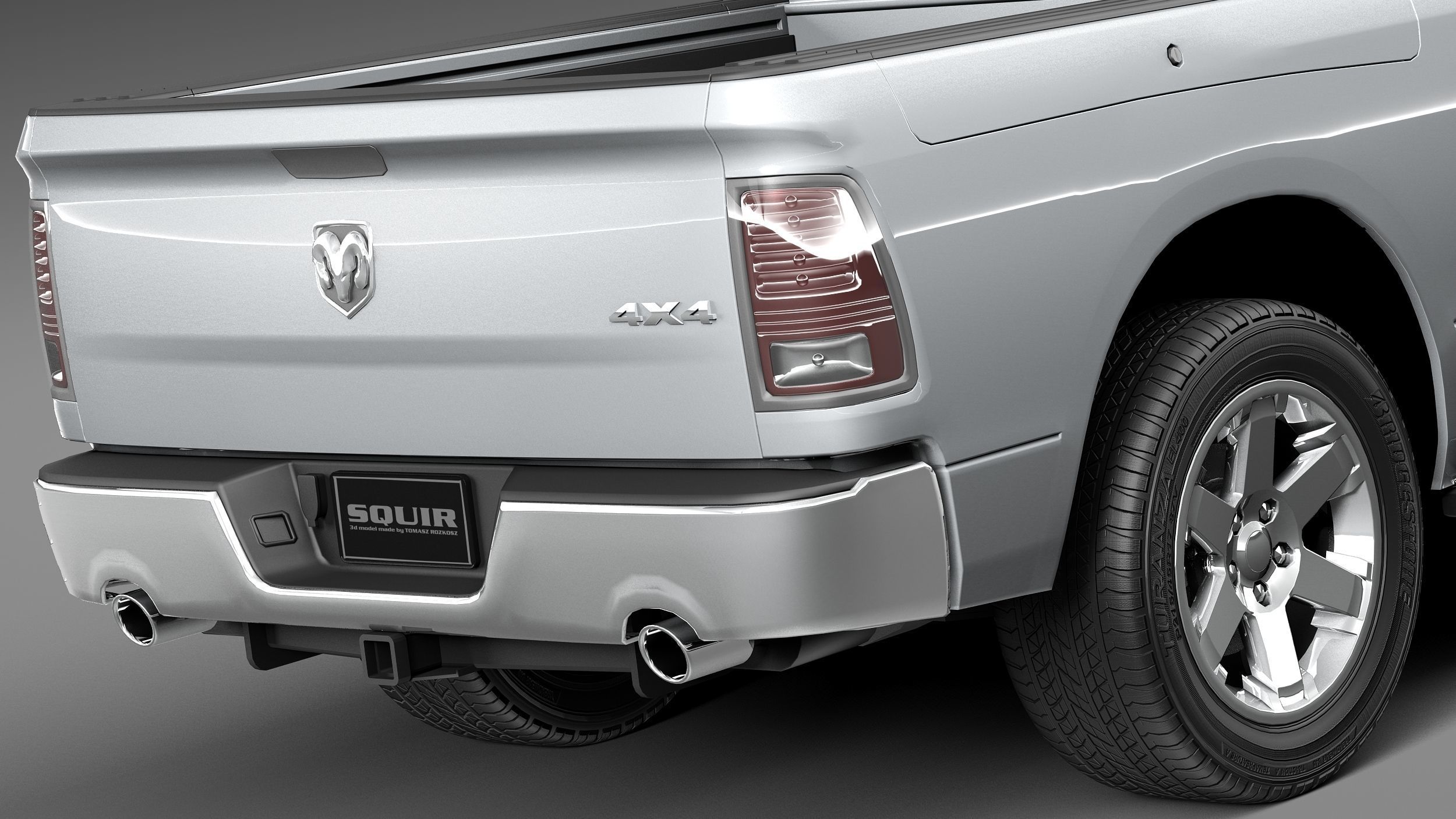 Dodge Ram HFE crew cab 3D model_3