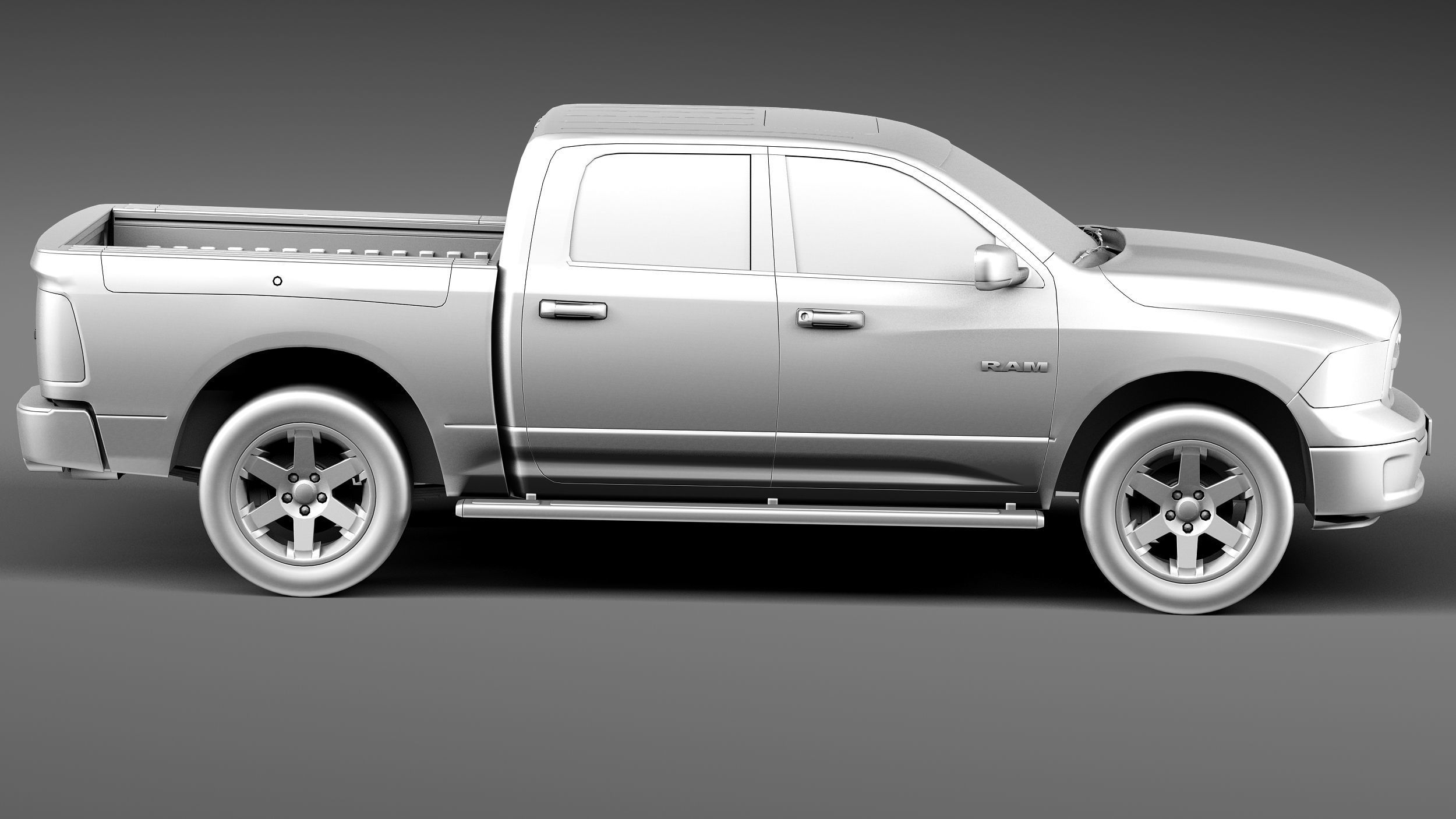 Dodge Ram HFE crew cab 3D model_14