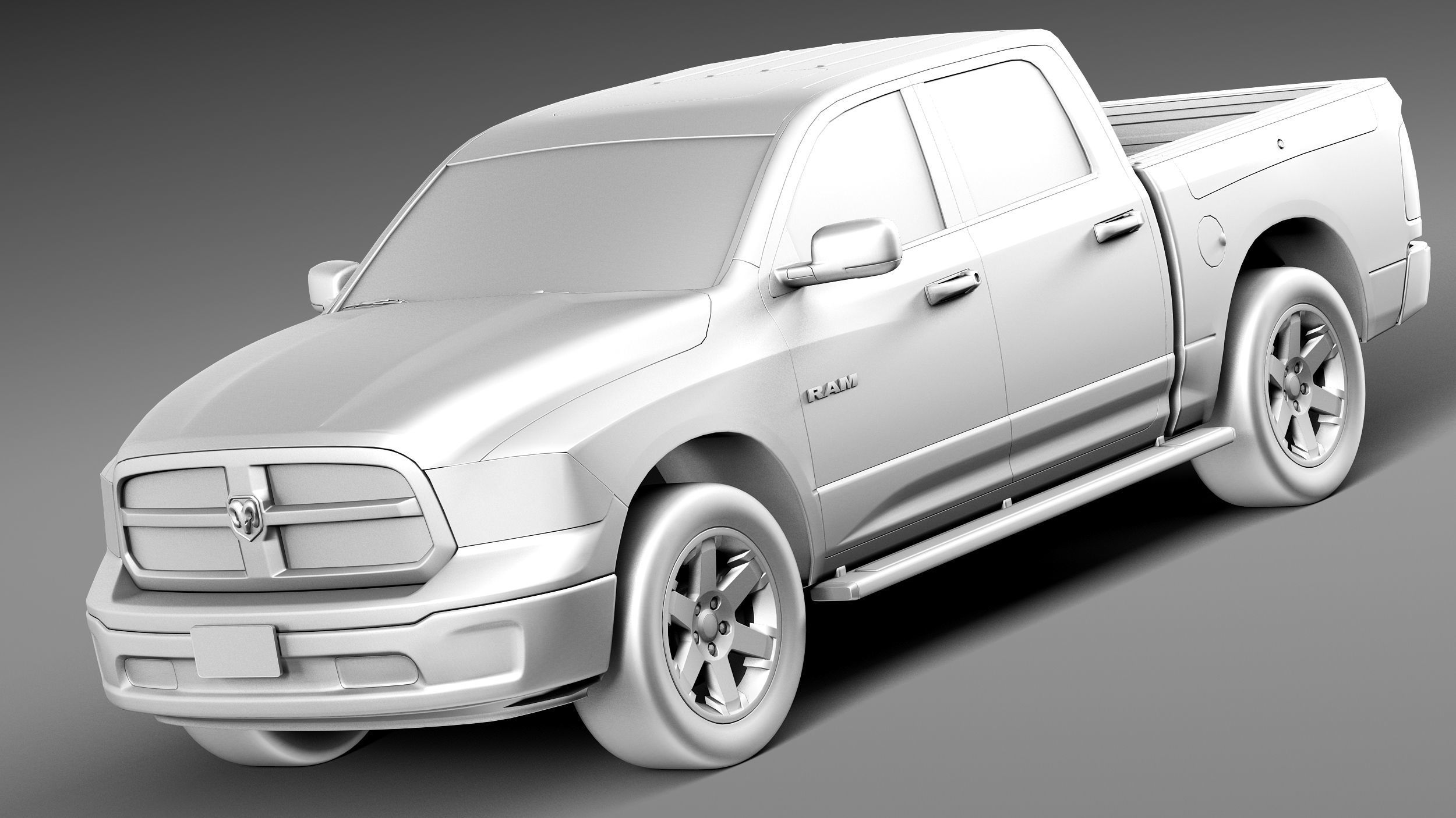 Dodge Ram HFE crew cab 3D model_8