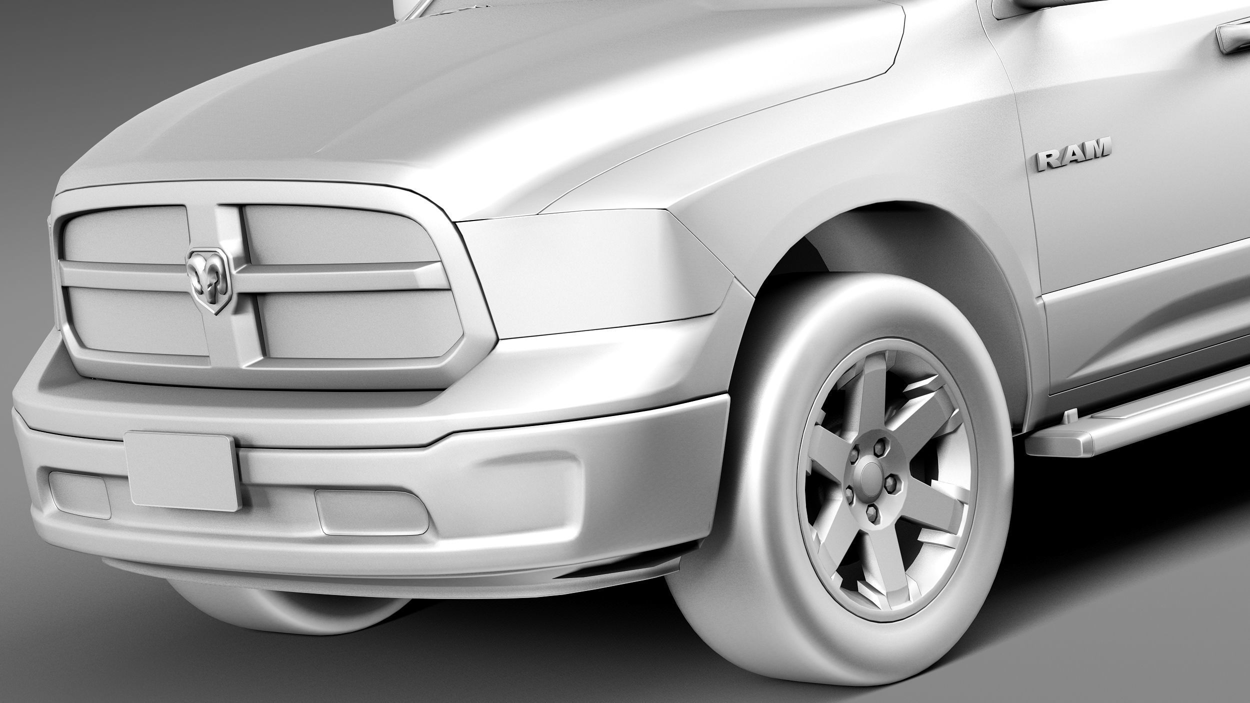 Dodge Ram HFE crew cab 3D model_10