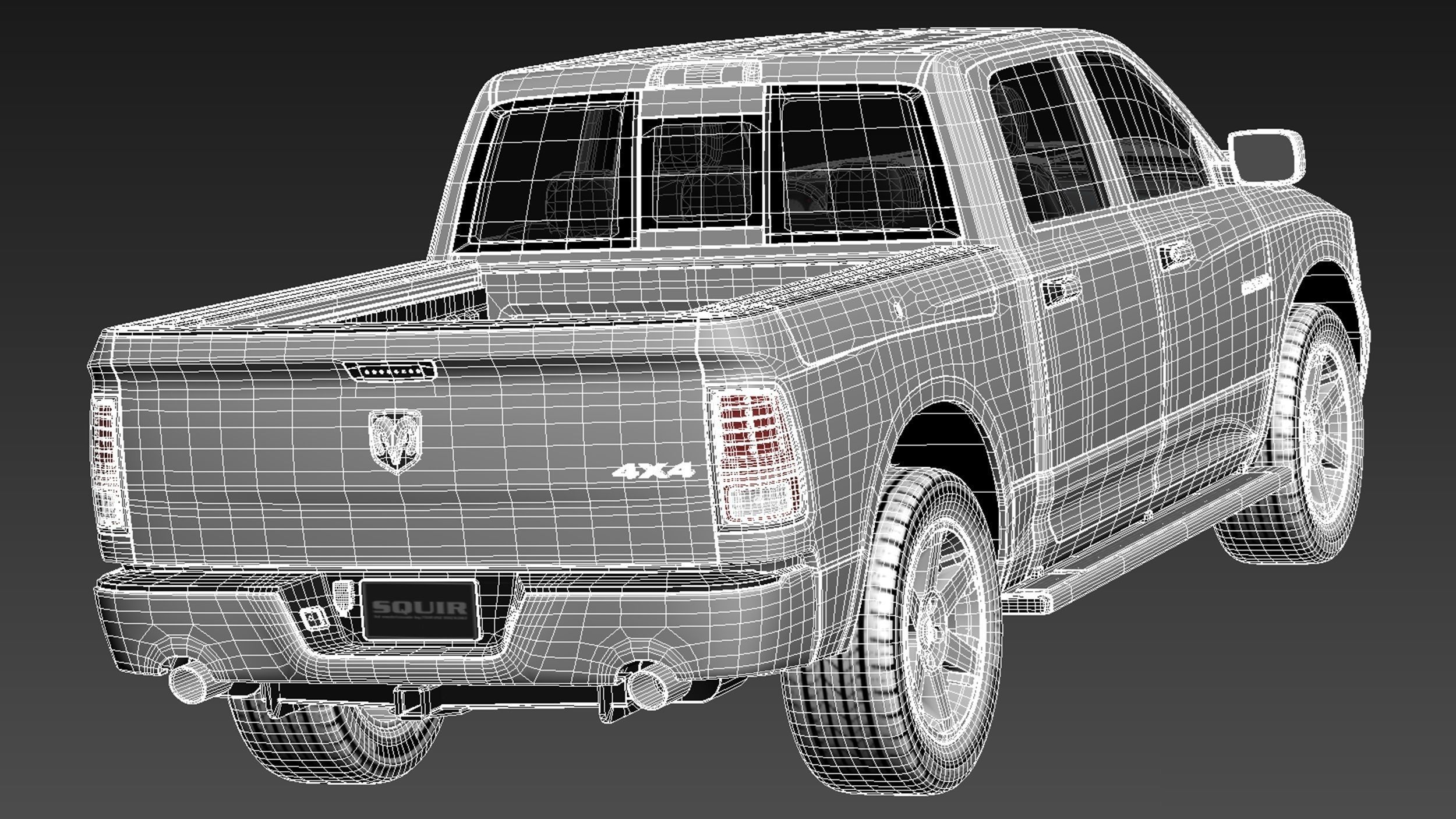 Dodge Ram HFE crew cab 3D model_18