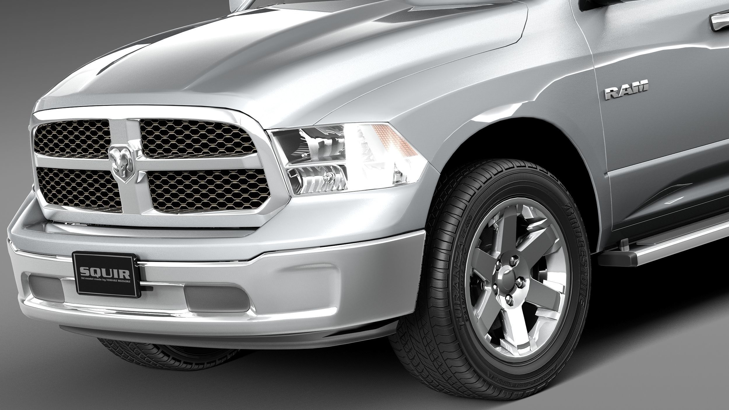 Dodge Ram HFE crew cab 3D model_2