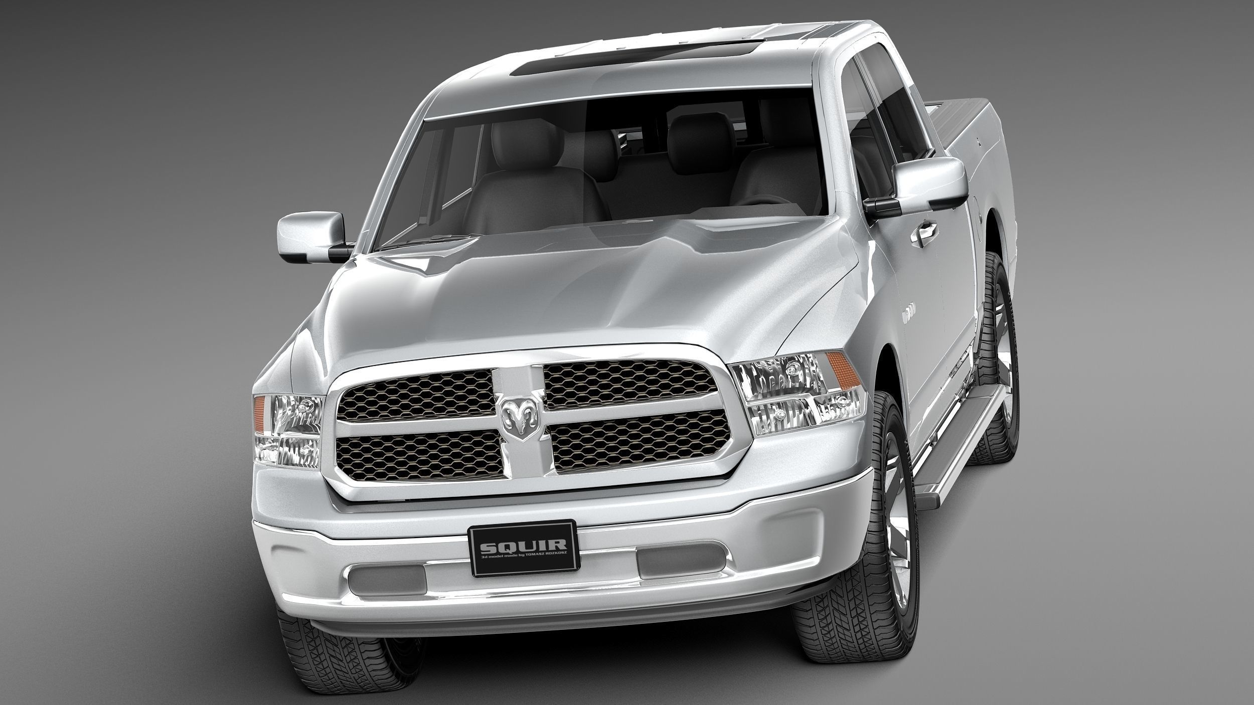 Dodge Ram HFE crew cab 3D model_1