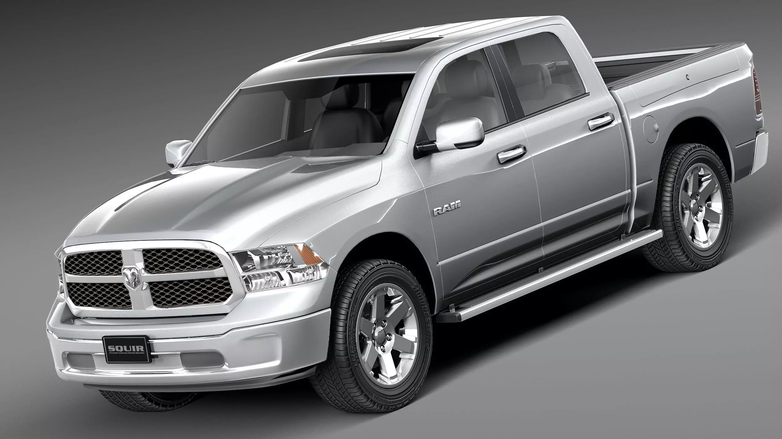 Dodge Ram HFE crew cab 3D model_0