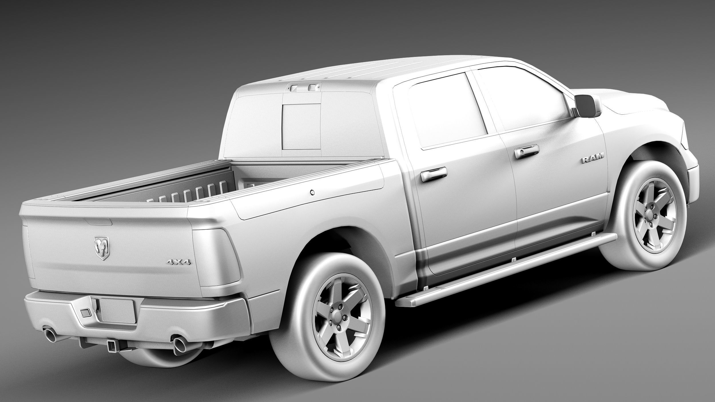 Dodge Ram HFE crew cab 3D model_12