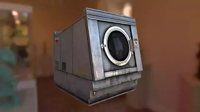 Laundry machinery Free low-poly 3D model