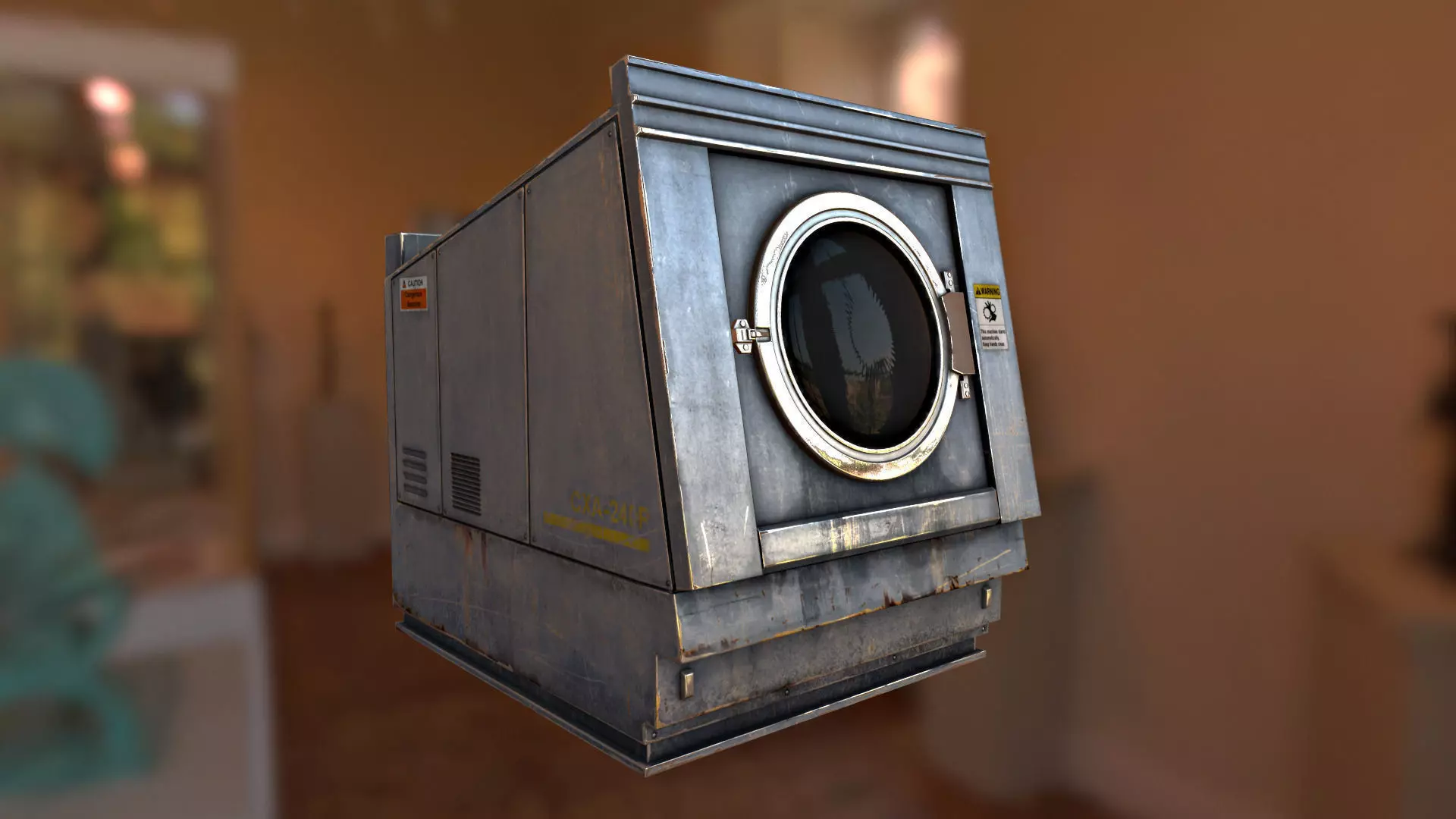Laundry machinery Free low-poly 3D model
