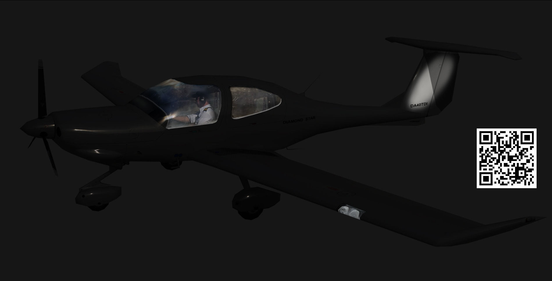 Diamond DA-40 Low-poly 3D model_7