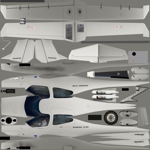 Diamond DA-40 Low-poly 3D model_9