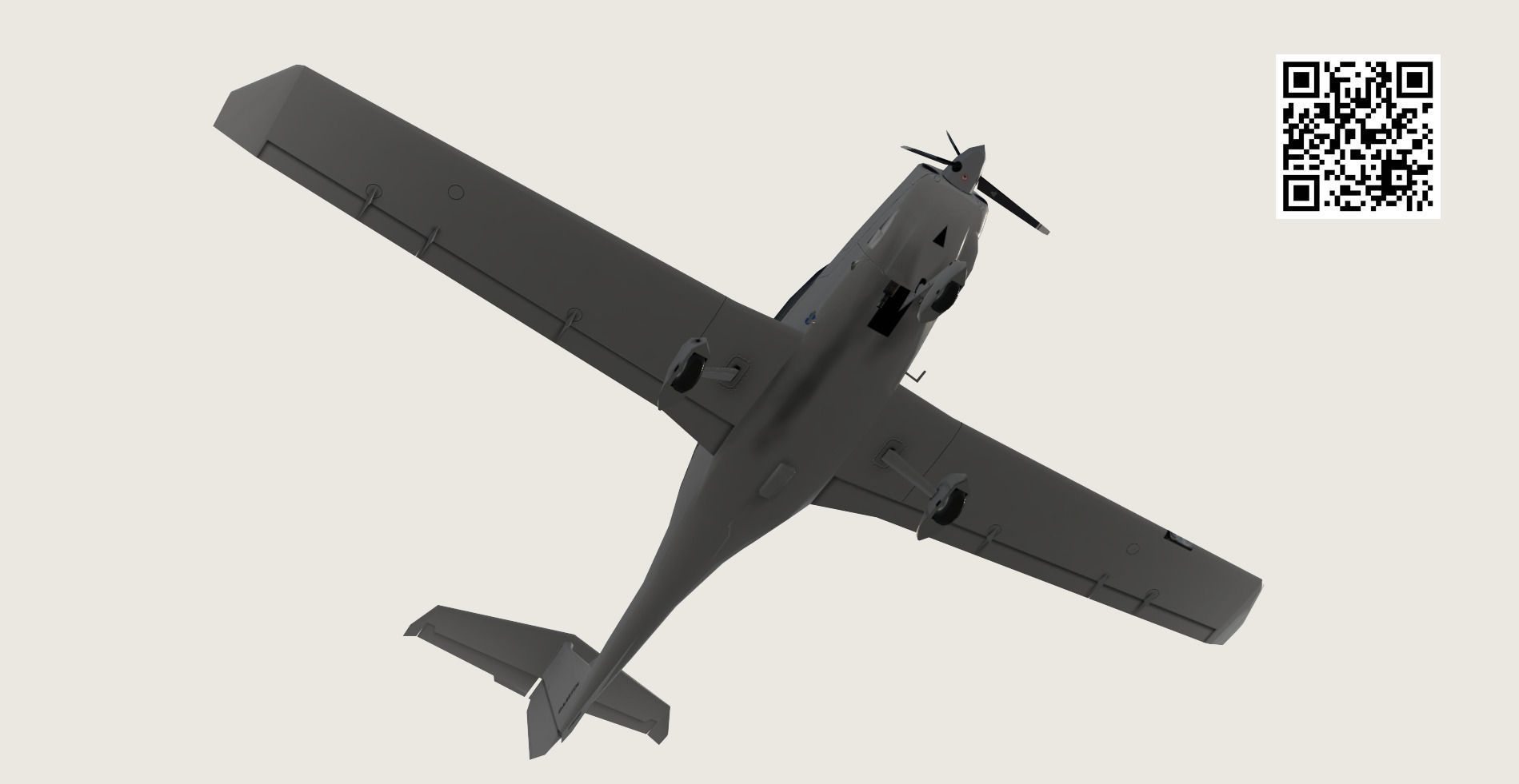 Diamond DA-40 Low-poly 3D model_5