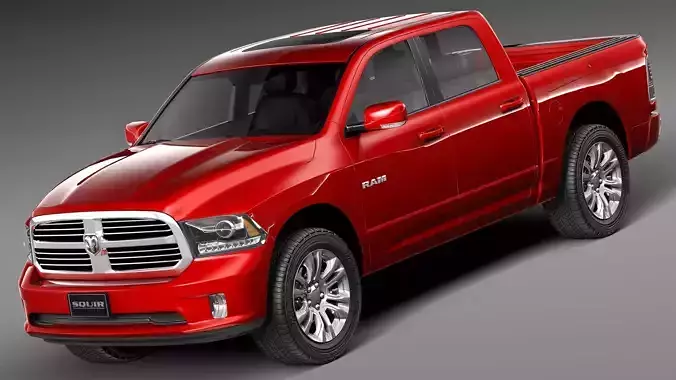 Dodge Ram Crew Cab Sport 2013 3D model