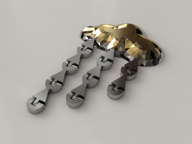 Little Drops of Heaven Jewelry Set 3D print model_5