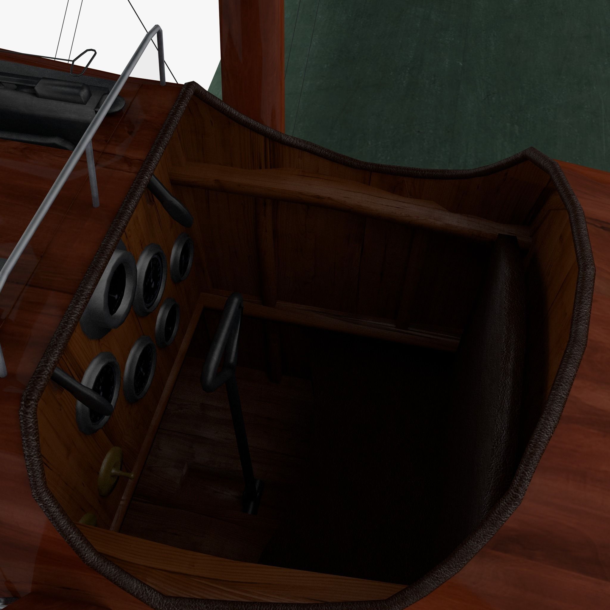 Sopwith Camel Biplane Low-poly 3D model_5