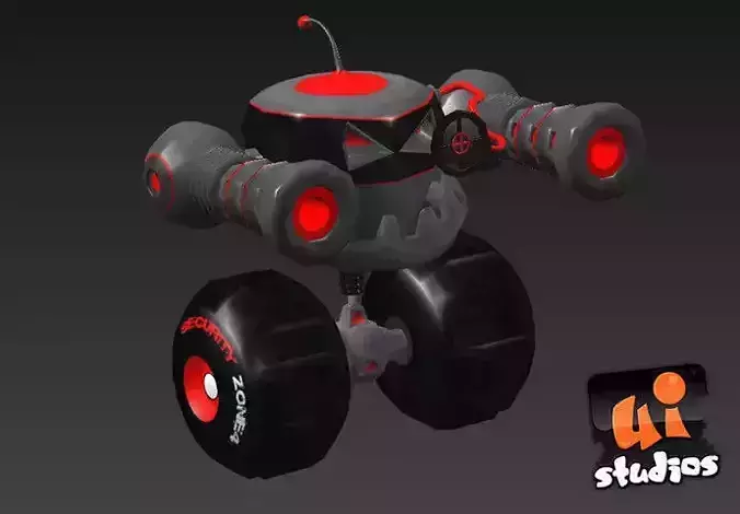 Attack Bot Low-poly 3D model