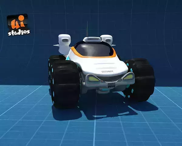 Scifi Buggy Low-poly 3D model