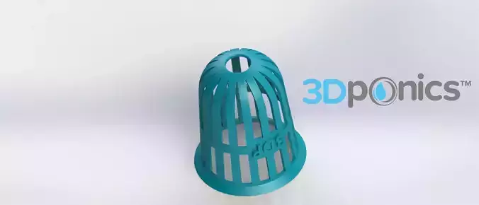 Round Planter  - 3Dponics Non-Circulating Hydroponics Free 3D print model