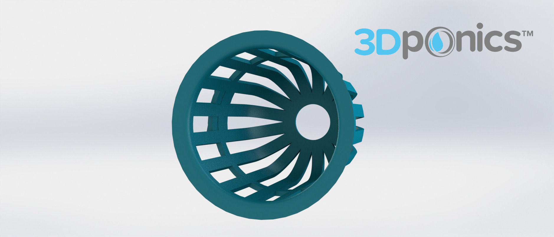 Round Planter - 3Dponics Non-Circulating Hydroponics Free 3D print model_3
