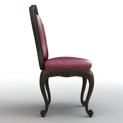 Chair with curved legs 3D Model .max .obj .3ds .fbx