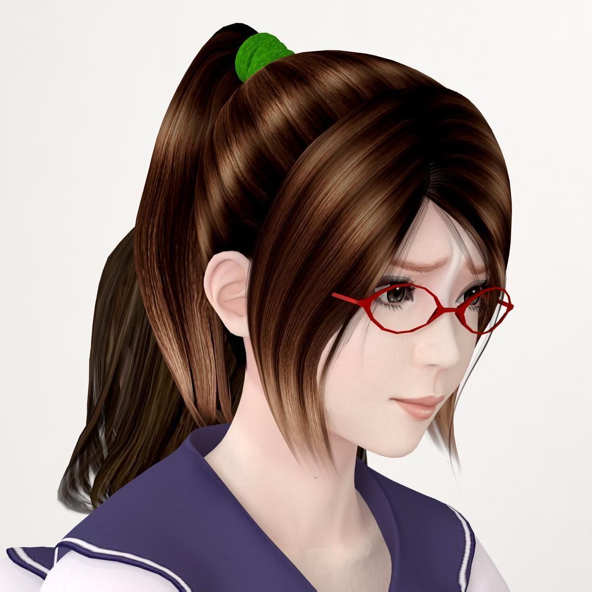 Natsumi and Mariko schoolgirl pose 02 3D model_1