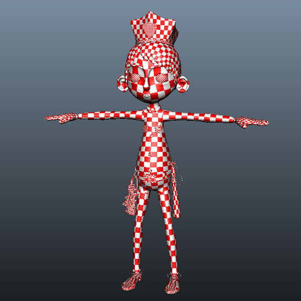 Policeman cartoon rigged 3D model_13