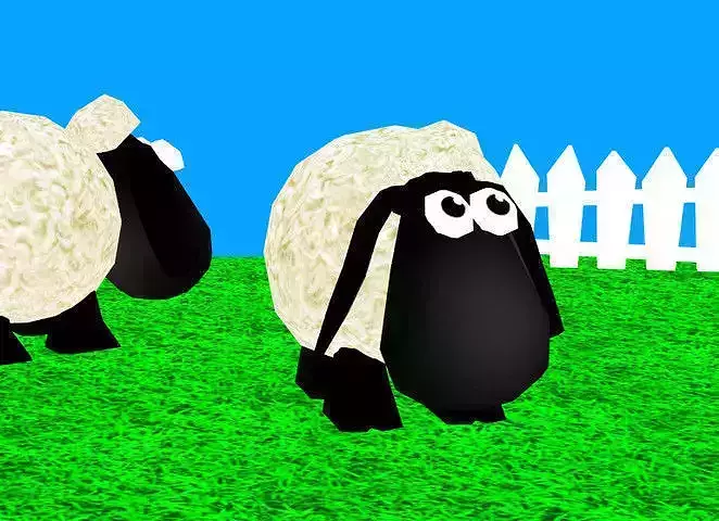 Toon Sheep Low-poly 3D model