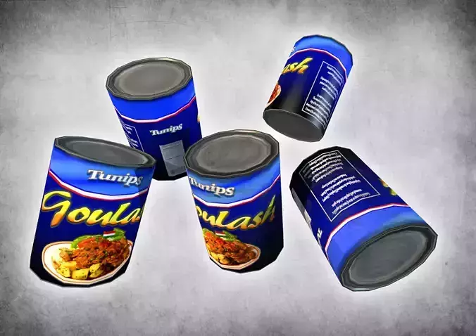 Canned Goulash Low-poly 3D model