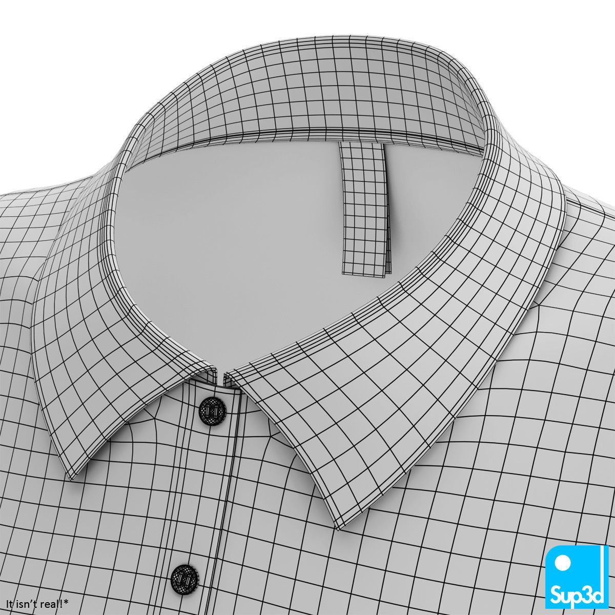 Women Polo Shirt 3D model_11