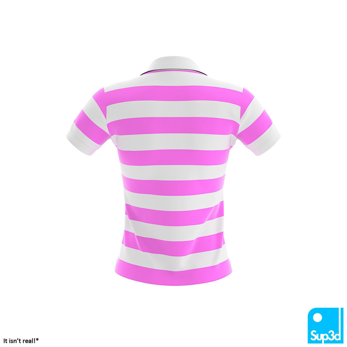 Women Polo Shirt 3D model_3