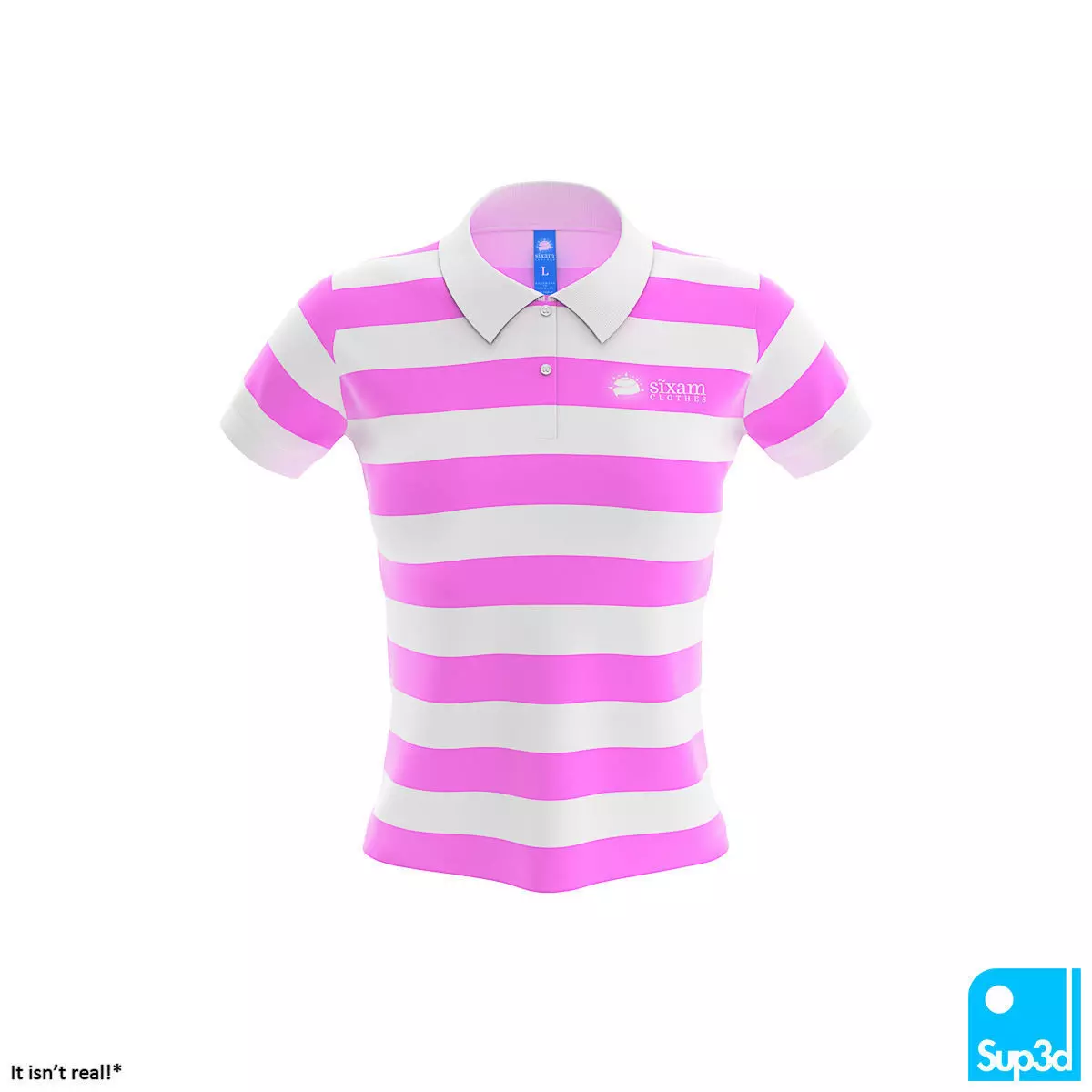 Women Polo Shirt 3D model_0