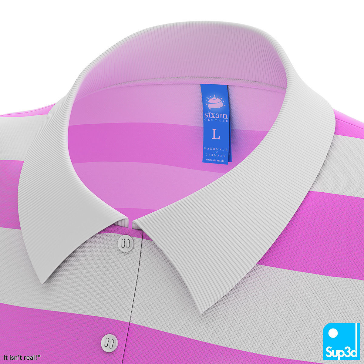Women Polo Shirt 3D model_4