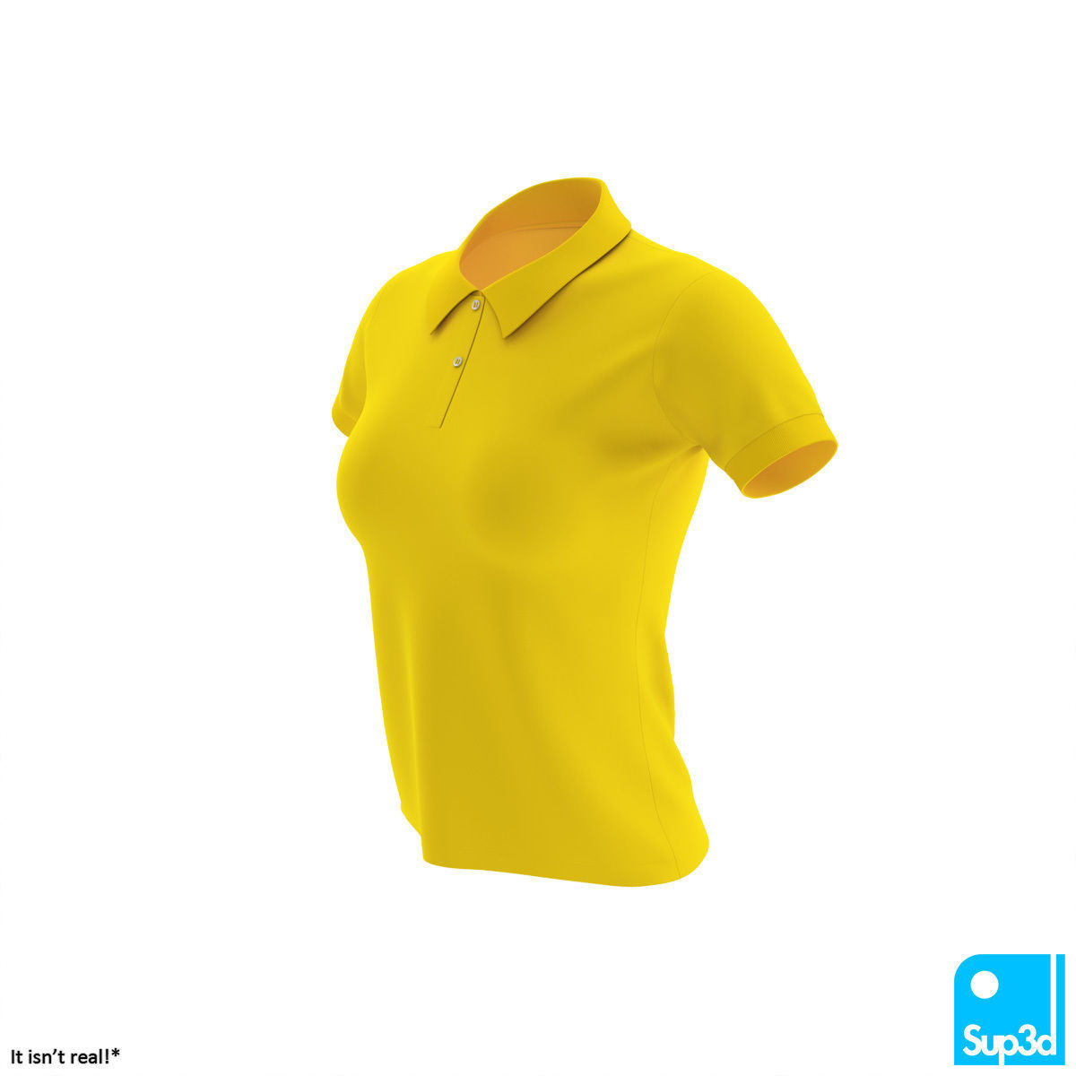Women Polo Shirt 3D model_5