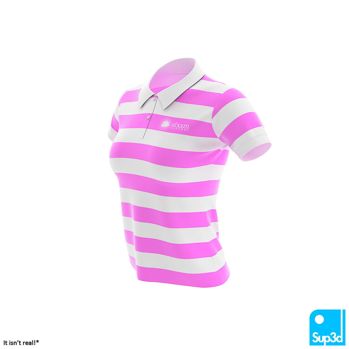 Women Polo Shirt 3D model_1