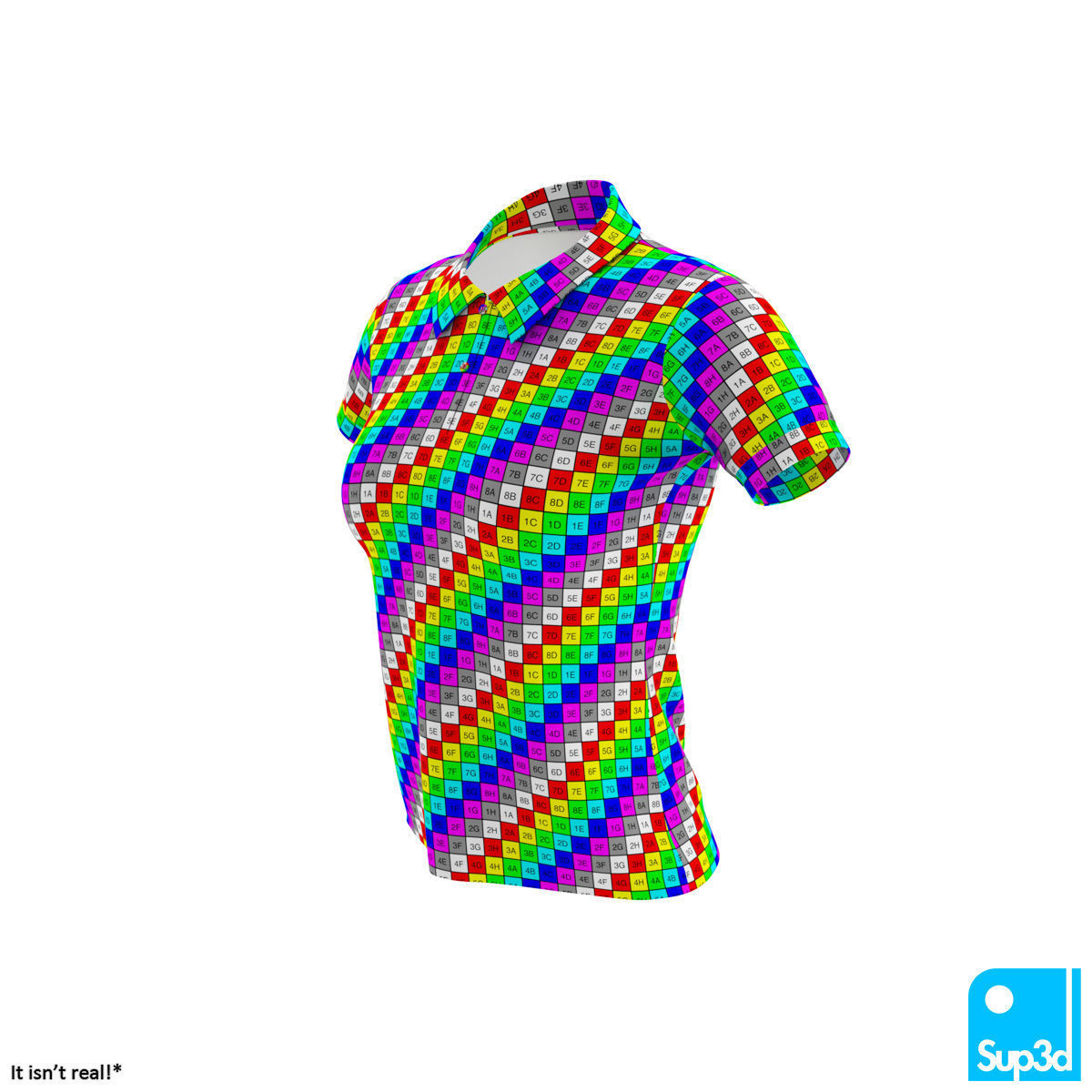 Women Polo Shirt 3D model_6