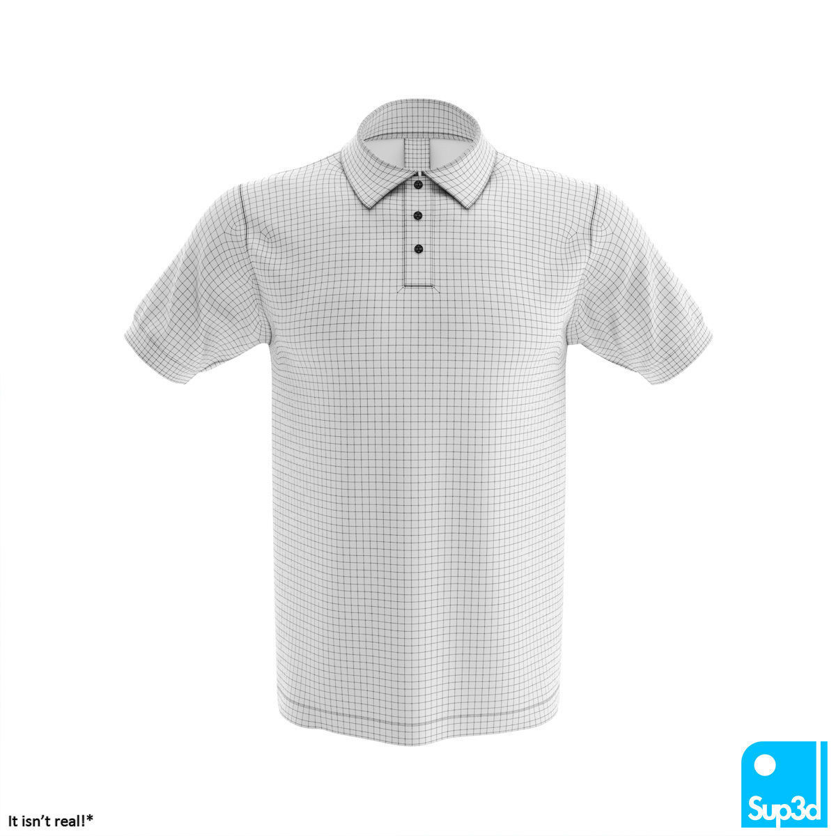 Men Polo Shirt 3D model_7