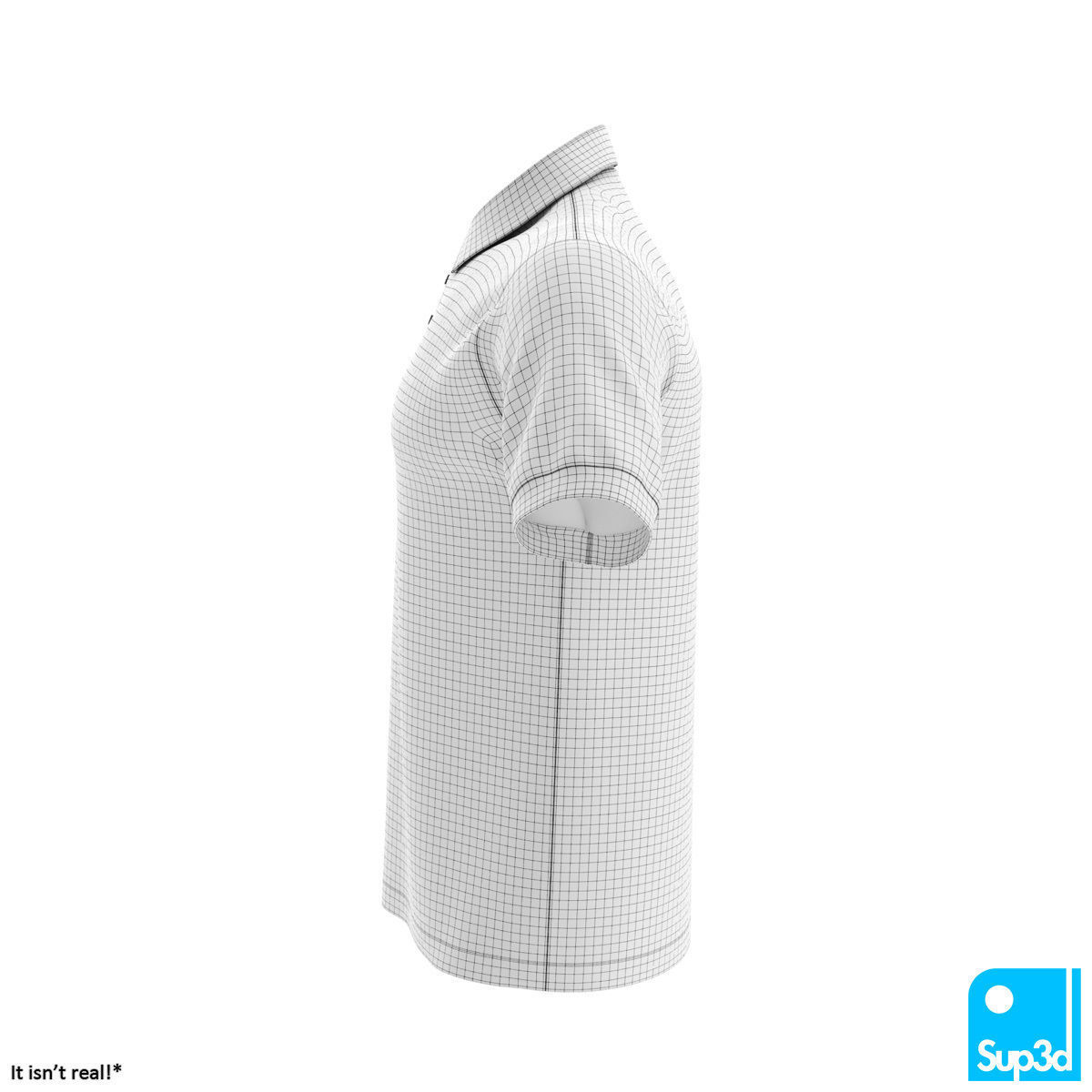 Men Polo Shirt 3D model_9