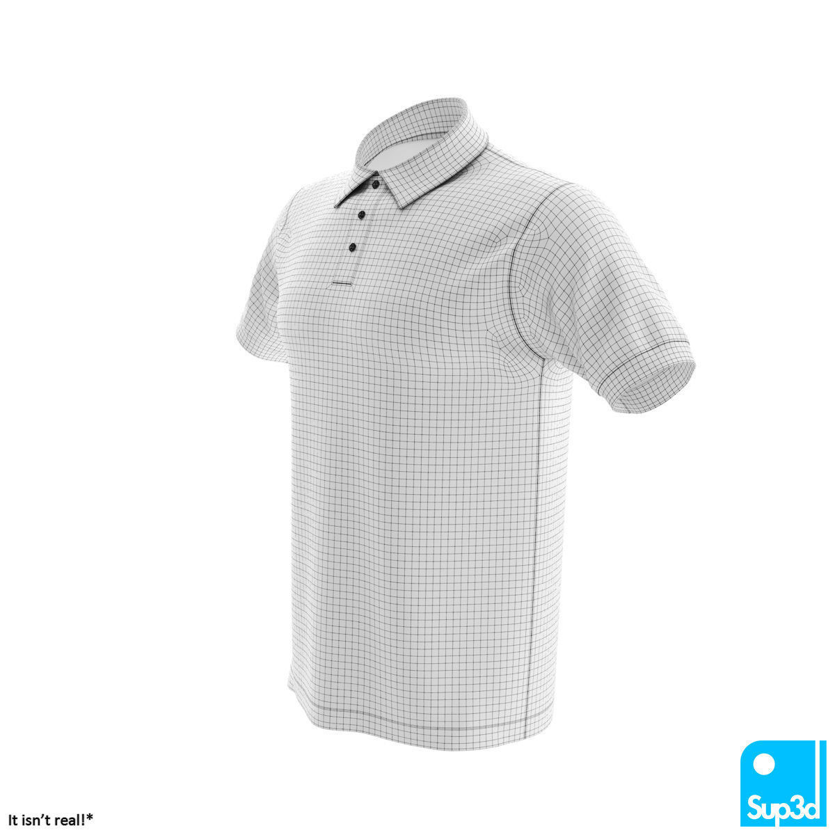 Men Polo Shirt 3D model_8