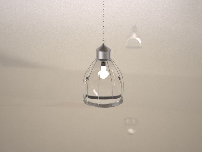 Modern Metalic chandelier 3D model_1
