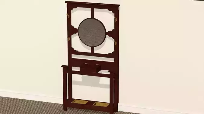 Antique Hat Rack or Hall Stand 3D model
