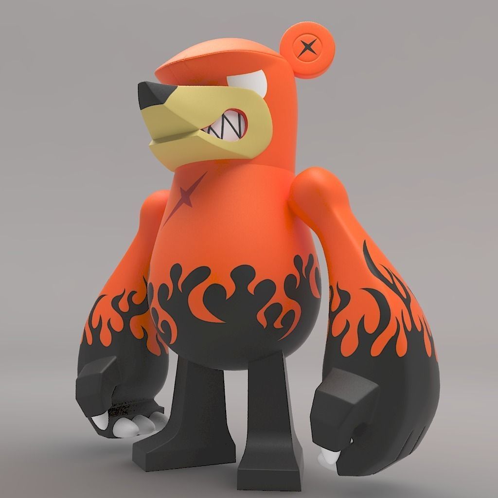 Knuckle Bear Toy 3D model_5