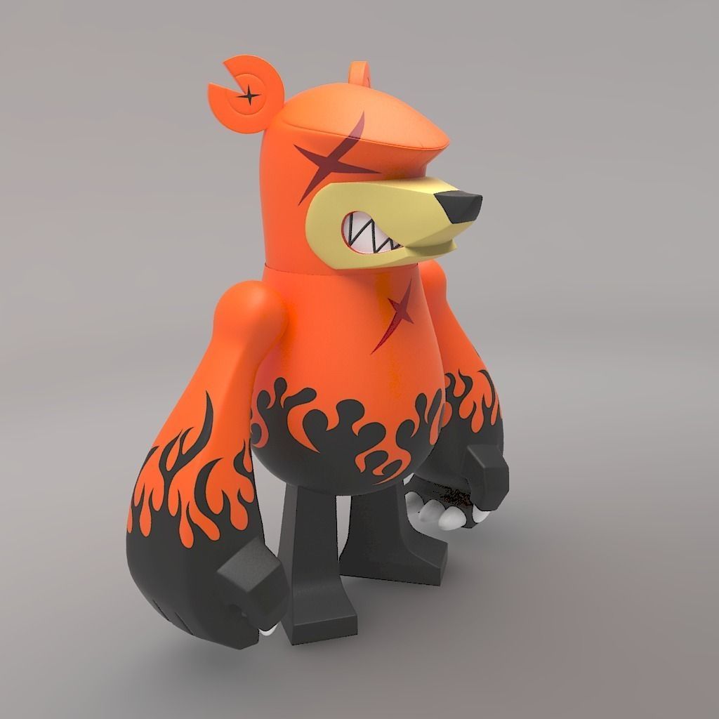 Knuckle Bear Toy 3D model_4