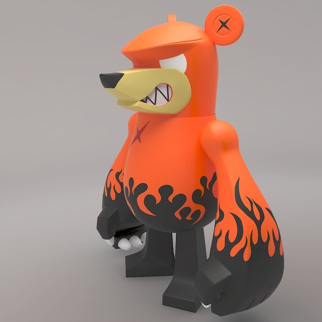 Knuckle Bear Toy 3D model_3