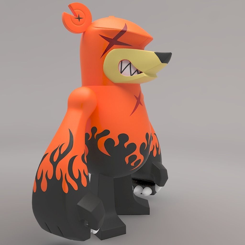 Knuckle Bear Toy 3D model_1