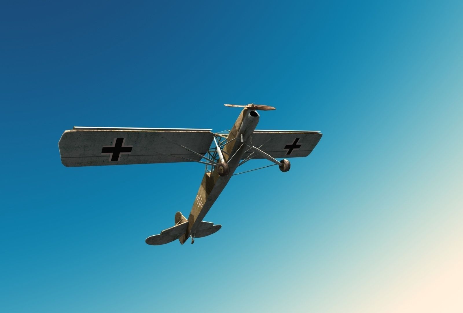 Fieseler Fi-156 Low-poly 3D model_1