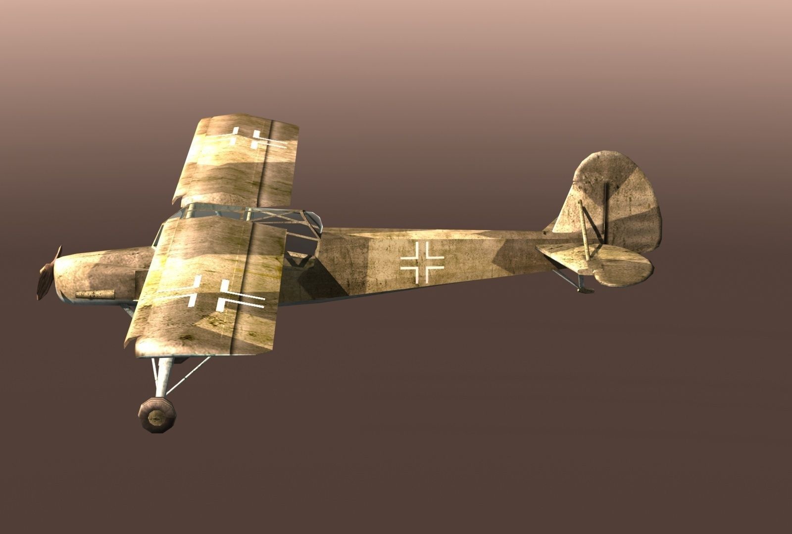 Fieseler Fi-156 Low-poly 3D model_3