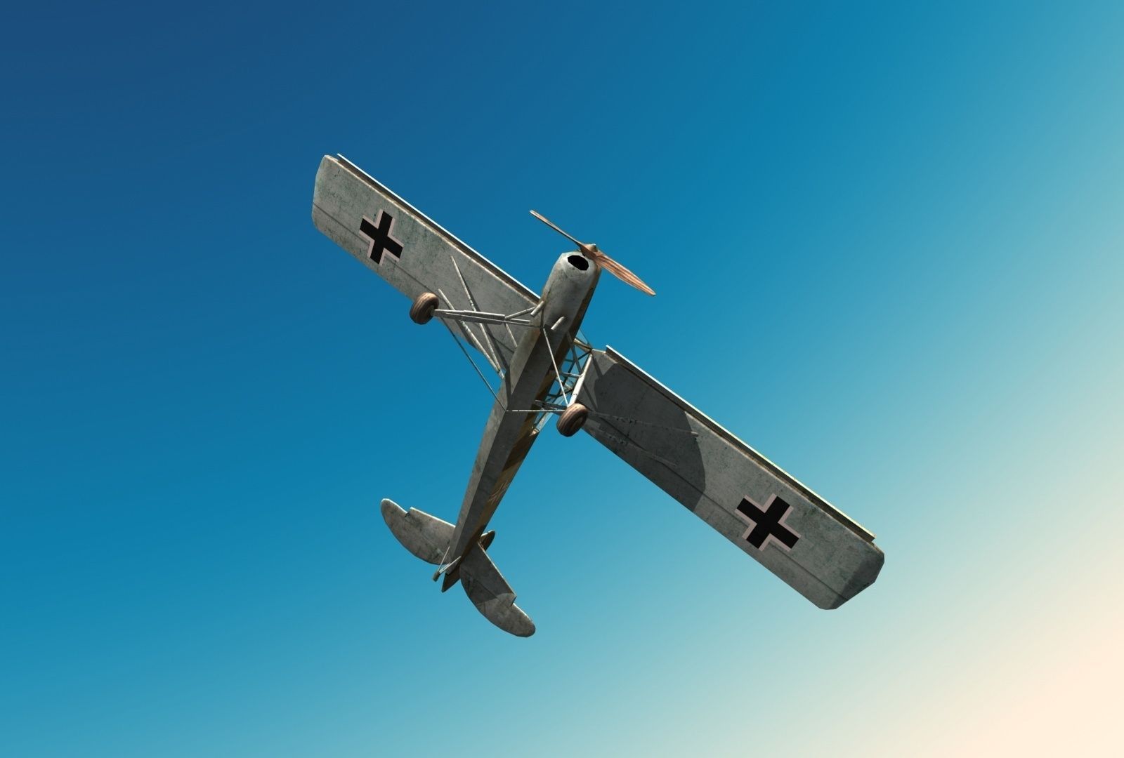 Fieseler Fi-156 Low-poly 3D model_2