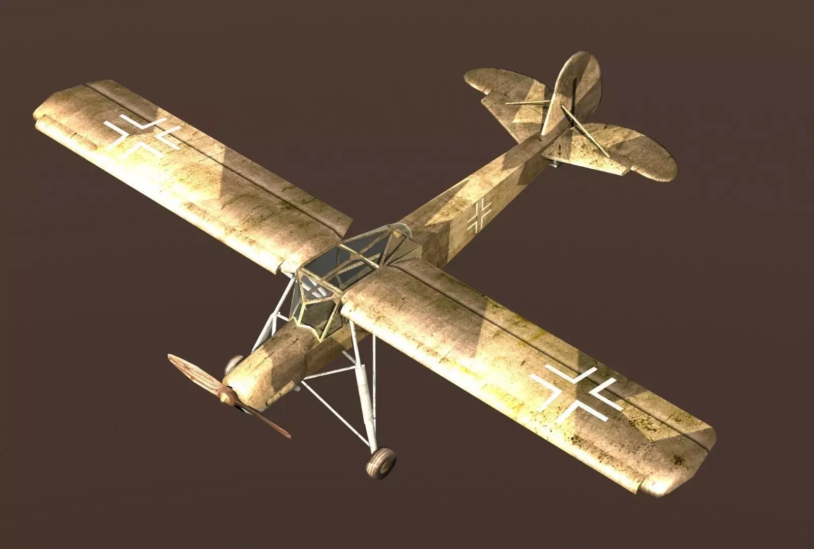 Fieseler Fi-156 Low-poly 3D model_0
