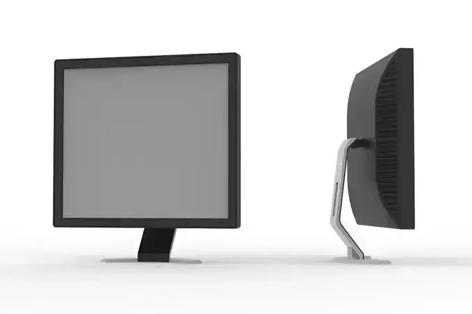Monitor two monitors Free 3D model