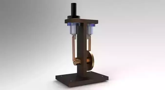 Stirling steam engine Free 3D model
