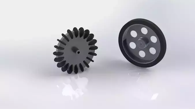 Robots Wheels Free 3D model